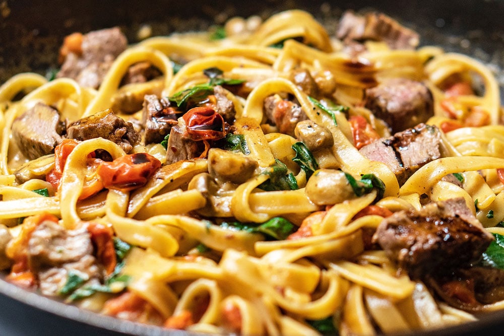 cooked pasta dish